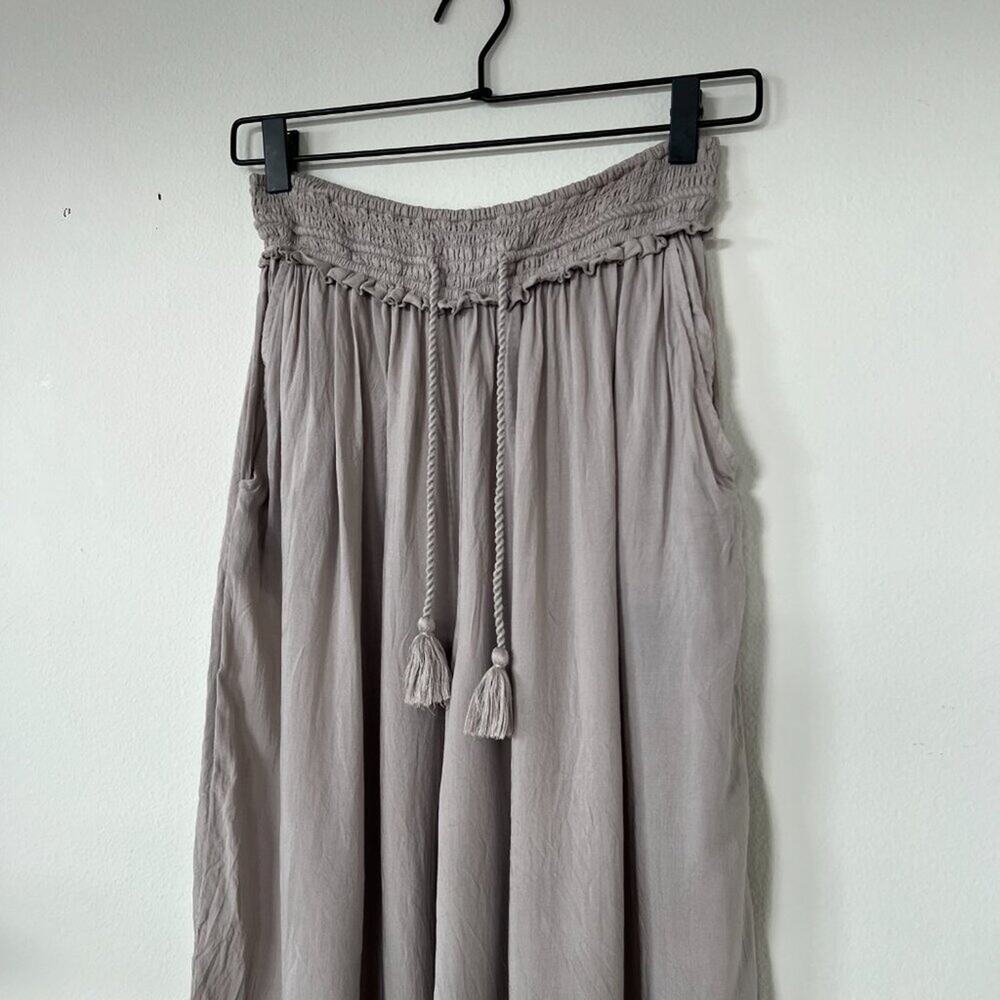 Aritzia Wilfred Nanterre Grey Wide Leg Cropped Pants - Picture 3 of 11